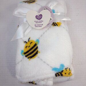 NEW Parents Choice BUMBLE BEE Plush Baby Blanket Walmart Bumblebee Wal-mart